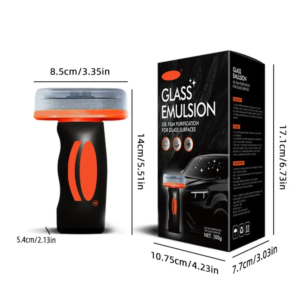 GlassPure™ — Applicateur Anti-Pluie & Anti-Film Gras pour Vitres Auto