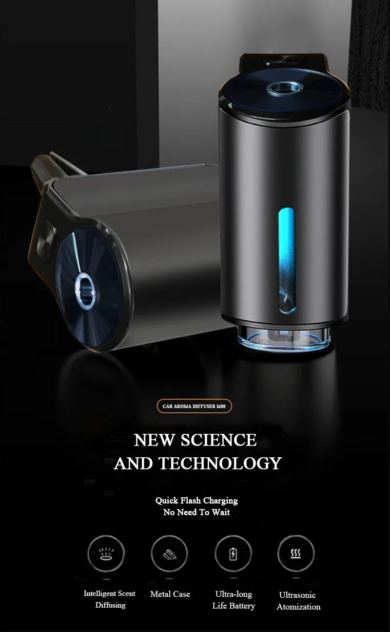 AuraDrive™ — Diffuseur de Parfum Électrique pour Voiture | Ambiance Premium