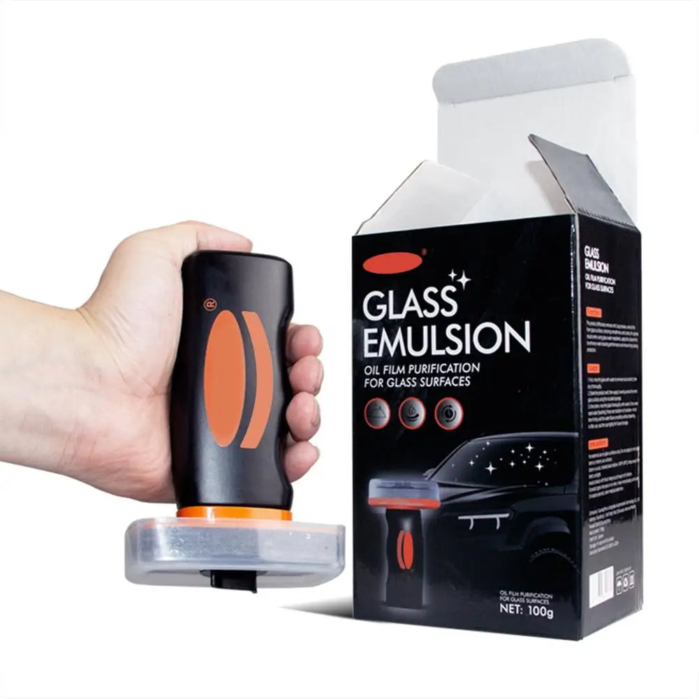 GlassPure™ — Applicateur Anti-Pluie & Anti-Film Gras pour Vitres Auto