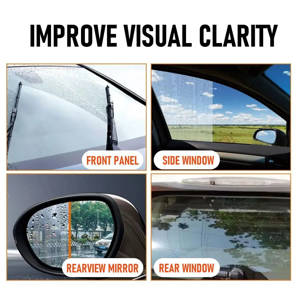 GlassPure™ — Applicateur Anti-Pluie & Anti-Film Gras pour Vitres Auto