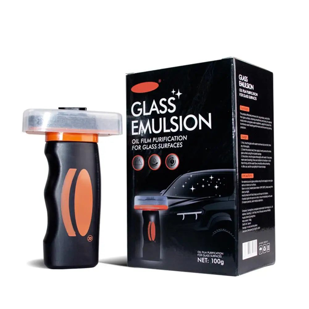 GlassPure™ — Applicateur Anti-Pluie & Anti-Film Gras pour Vitres Auto